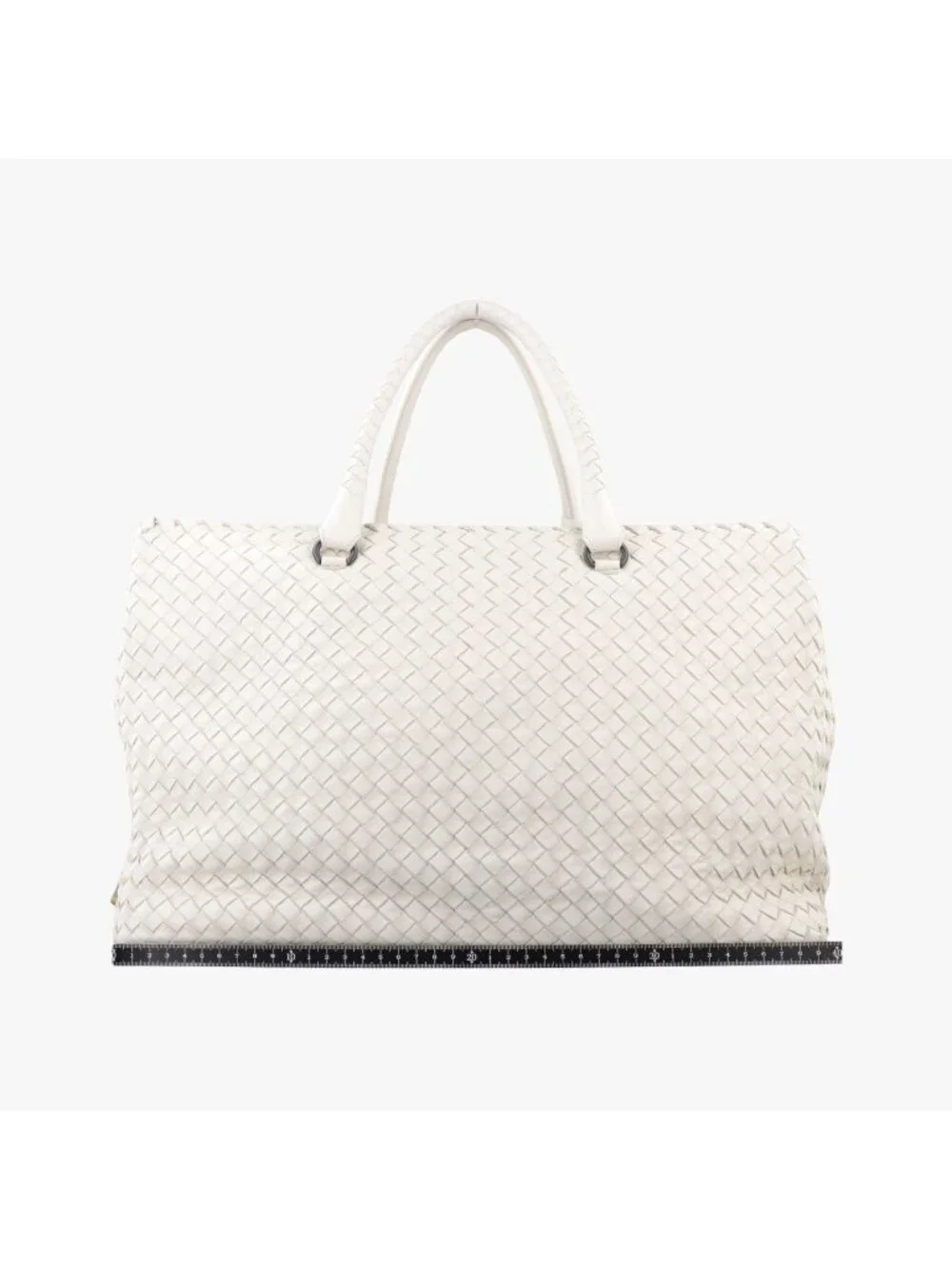 Bottega Veneta Intrecciato White Lambskin Handbag